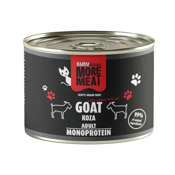 BUBAlicious More Meat Pure Goat - karma dla kota mono koza 185g Szybka dostawa